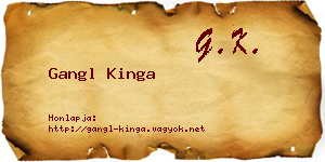 Gangl Kinga névjegykártya